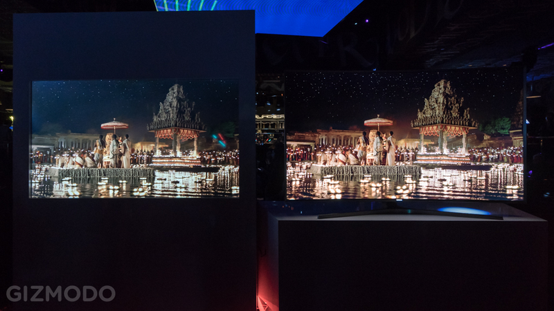 Illustration for article titled Samsung Made a 105-Inch Bendy UHD TV Because Why Wouldn't They